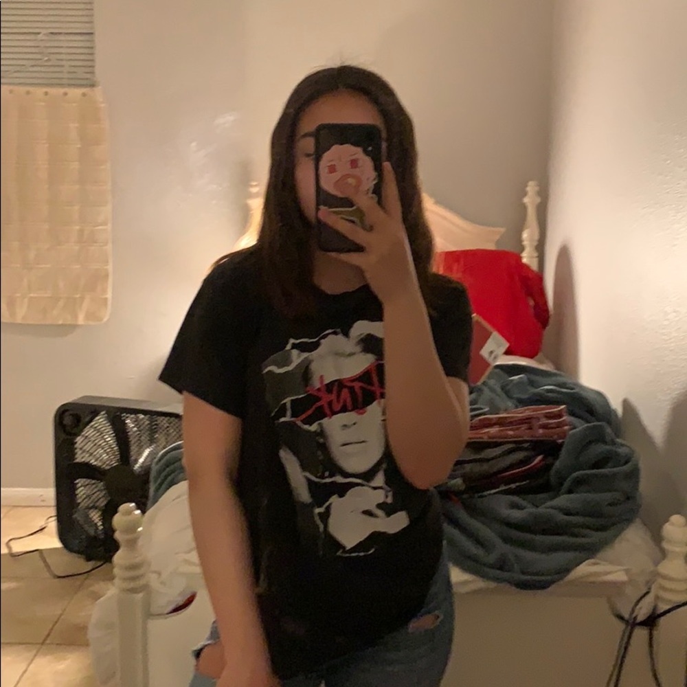 graphic tee pink shirt